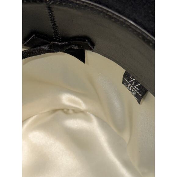 Optimo Chicago Premium Beaver Felt Fedora – Size 7½ (60 cm) – Black – Wide Brim - Picture 6 of 11